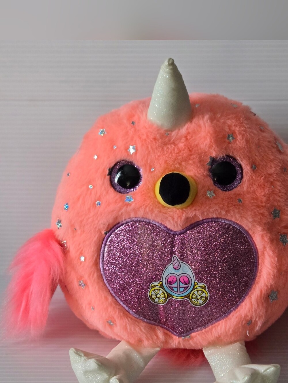 ZURU Rainbocorns Sparkle Heart Surprise Series 2 Pink Unicorn Bird Plush Glitter